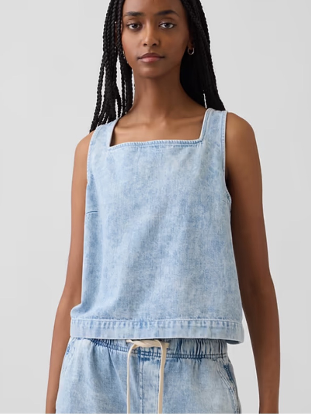 Gap Denim Crop Shell Tank Top Size XS